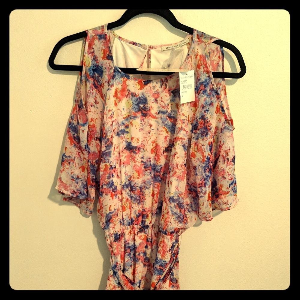 Floral flowy off the shoulder dress